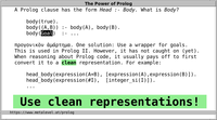 Clean vs. Defaulty Representations